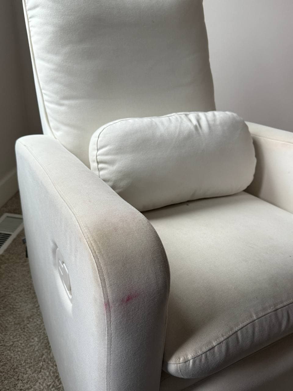 Chair before PureLoom cleaning