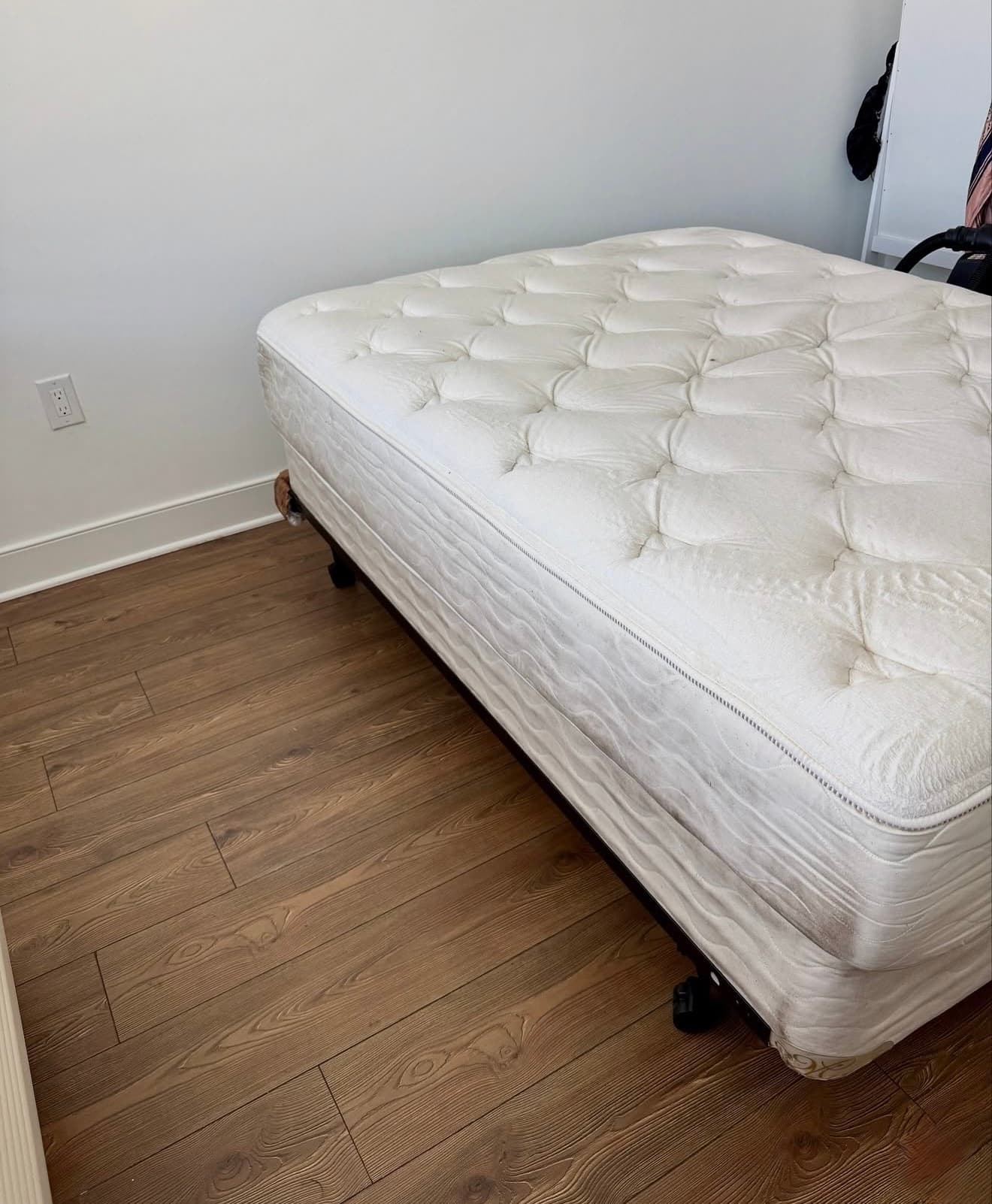 Mattress before PureLoom cleaning