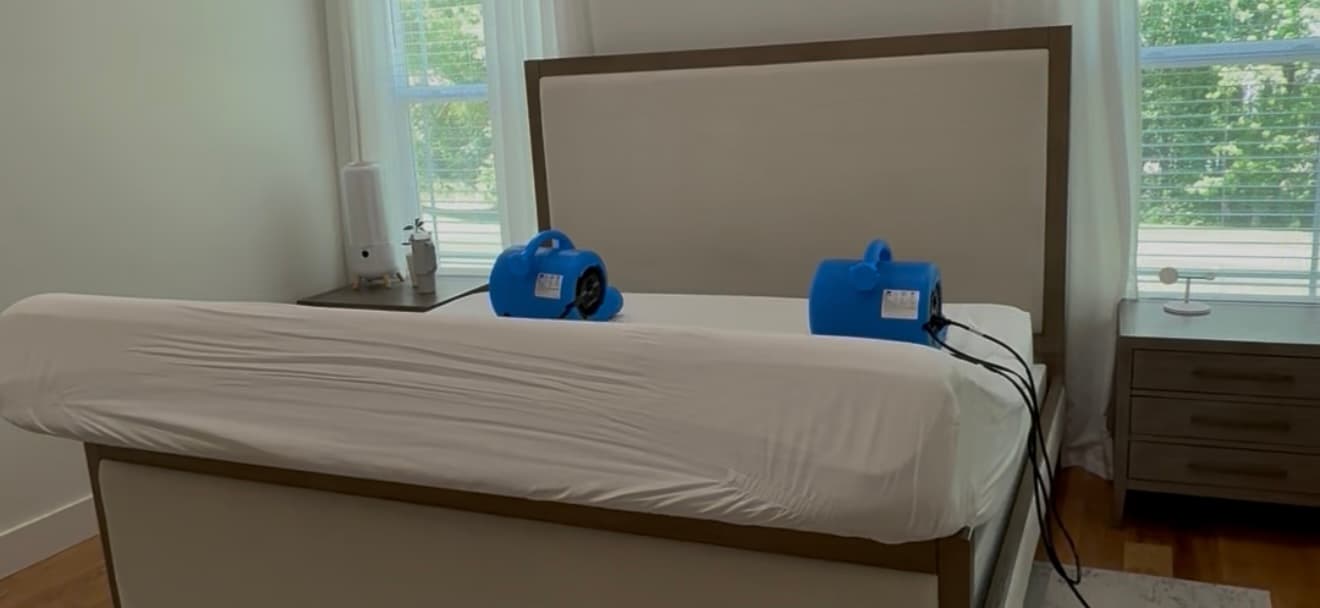 Mattress cleaned by PureLoom in a Rochester, NY home