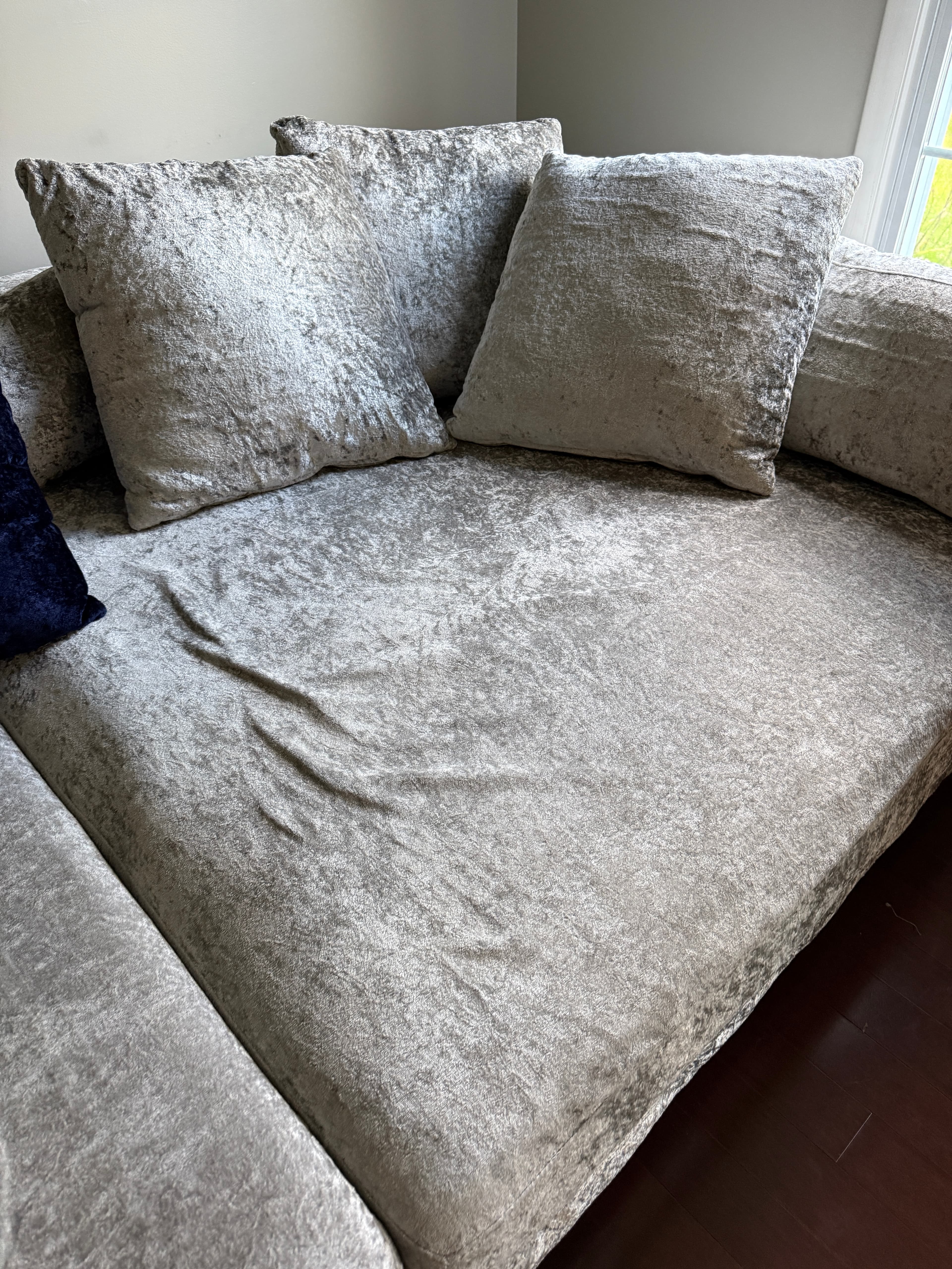 Silver Sofa after PureLoom cleaning
